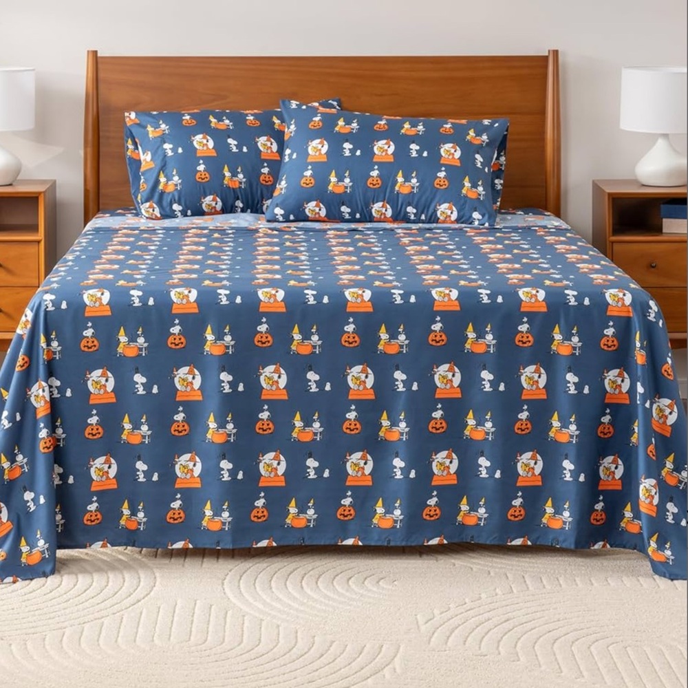 Berkshire 4Pc Peanuts Snoopy Halloween Magic Potions Full Size Sheet Set